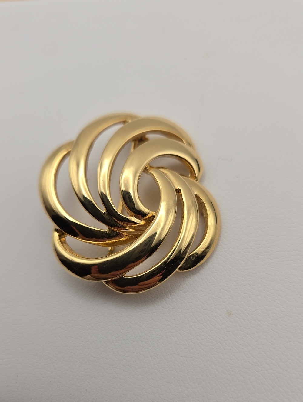 Napier Gold Swirl Knot Brooch